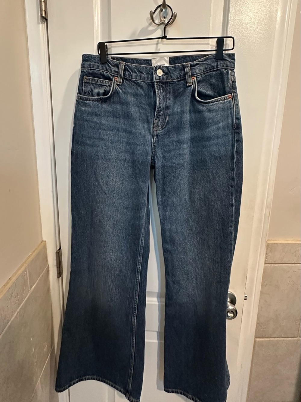 Reformation Indigo Wide-Leg Jeans